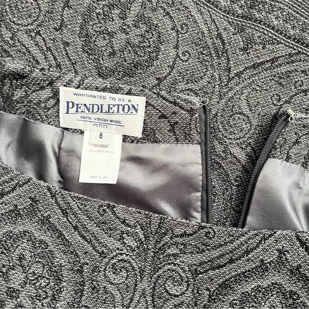 Pendleton Wool Skirt - Gray Pattern - image 7